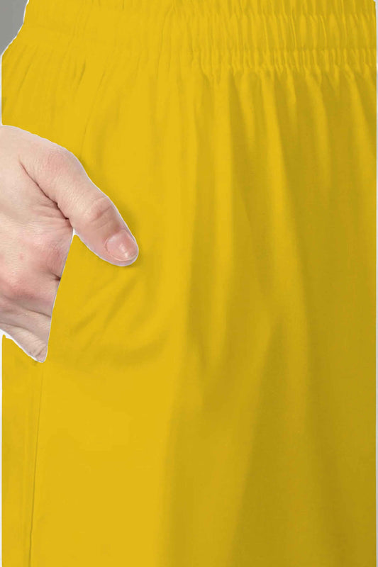 Yellow Rayon Kurti Pant