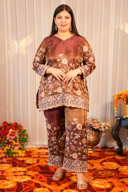 Zehra Rusted Fusion Co-ord Set