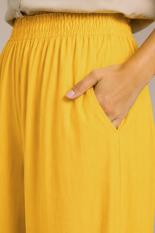 Yellow Cotton Afghani Pants
