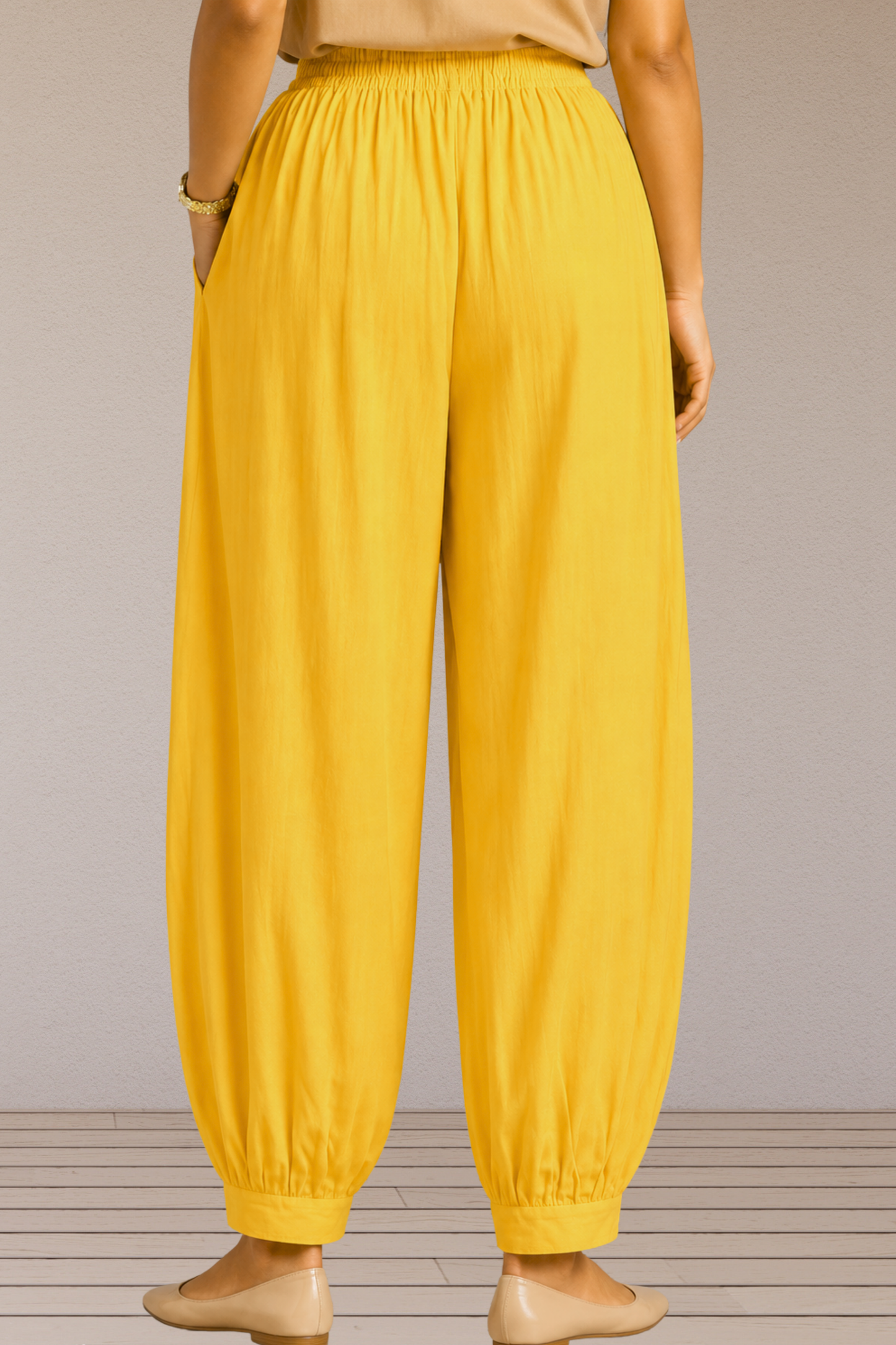 Yellow Cotton Afghani Pants