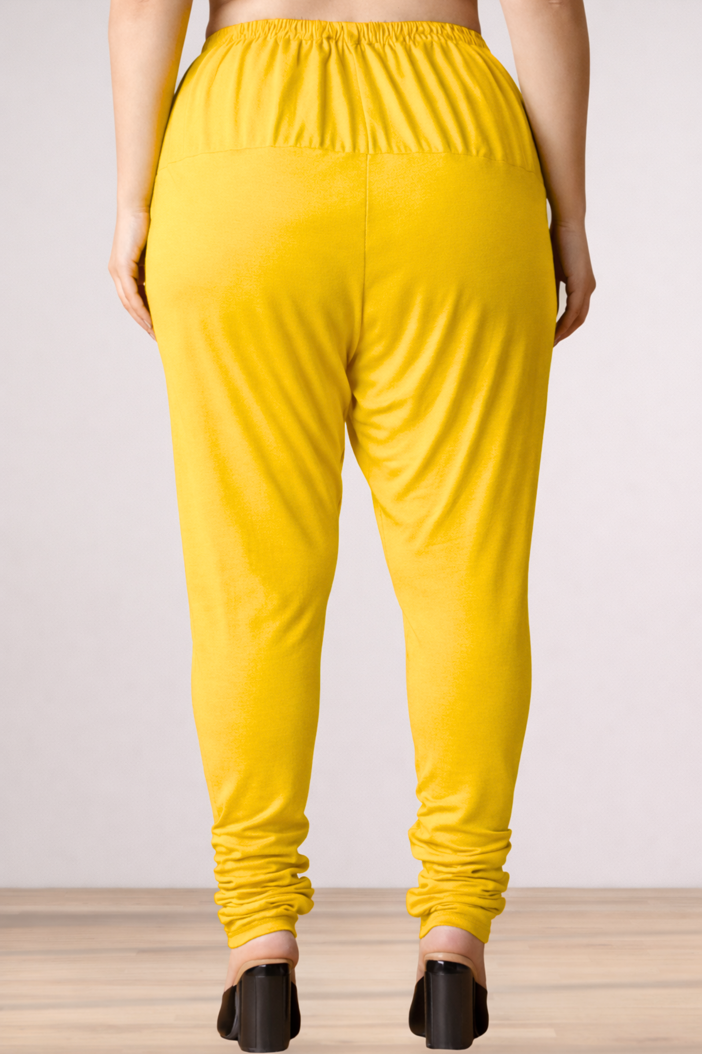 Yellow Cotton Churidar Pants