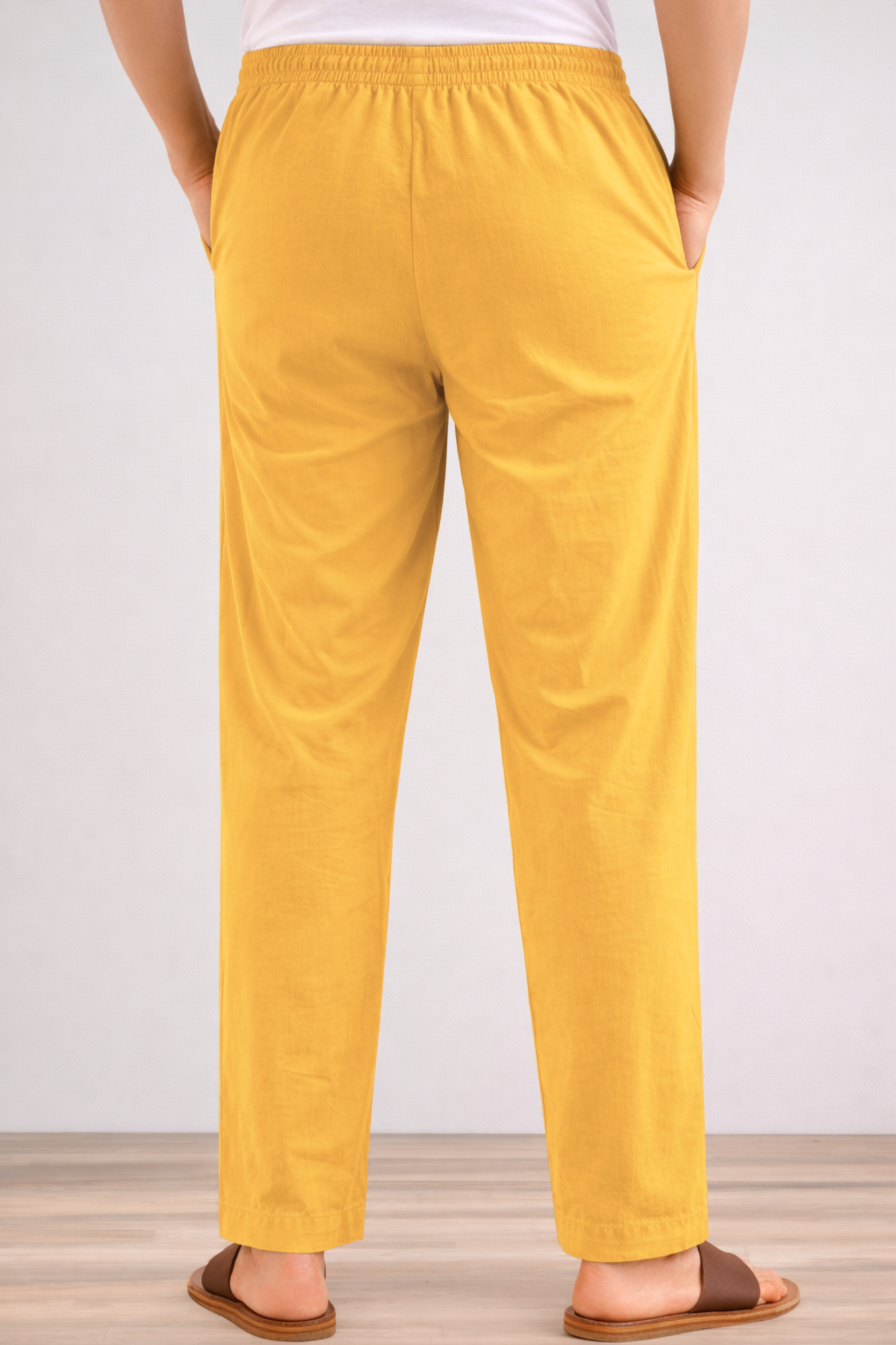 Yellow Cotton Pant Pajama