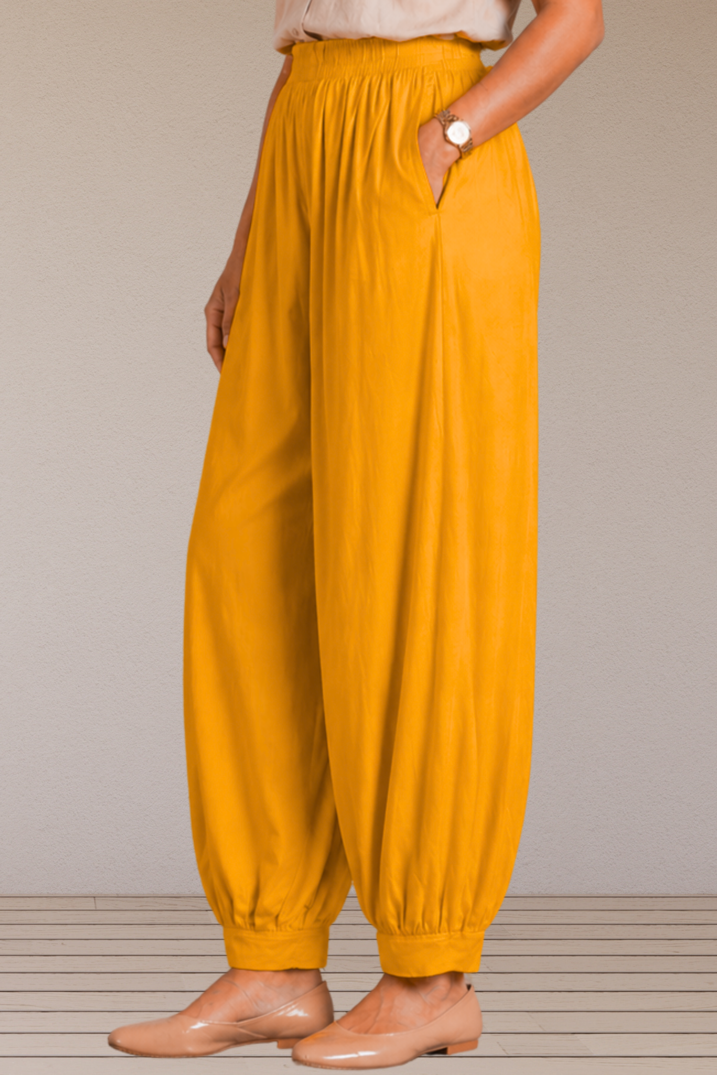 Yellow Rayon Afghani Pants