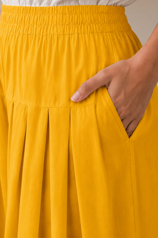 Yellow Rayon Farshi Salwar