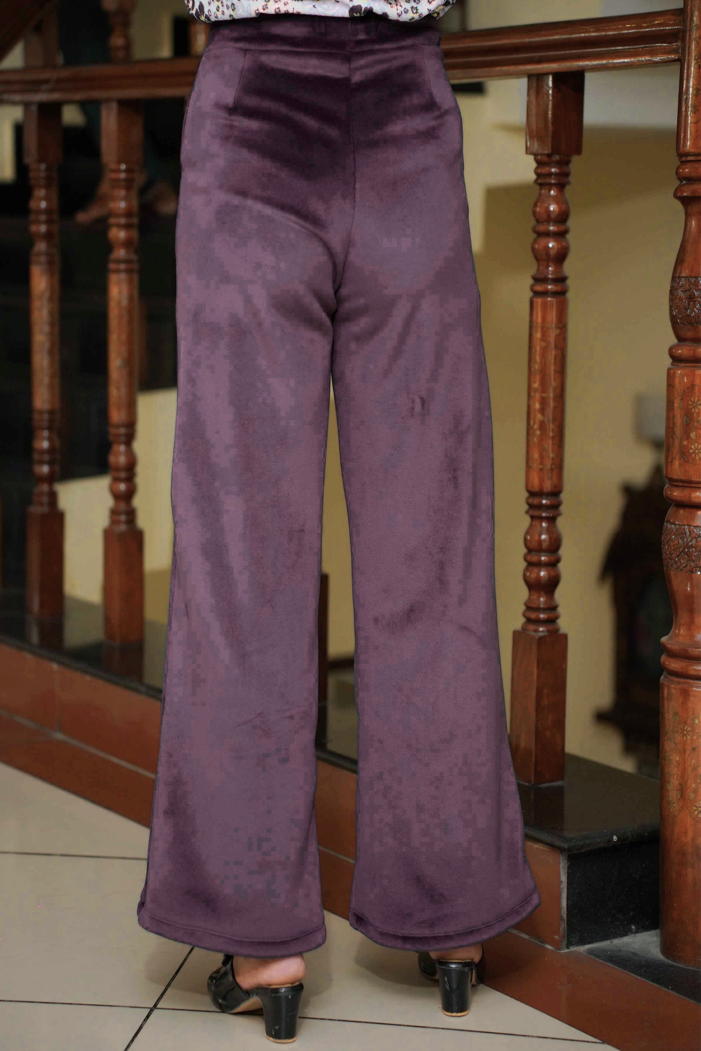 Deep Mauve Velvet Fleece Pants