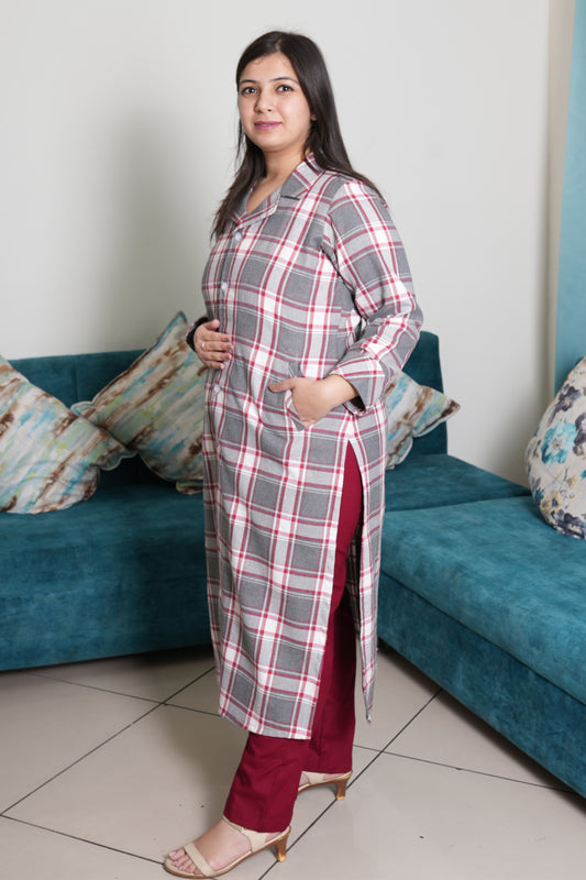 Woolen Kurta Set For Ladies