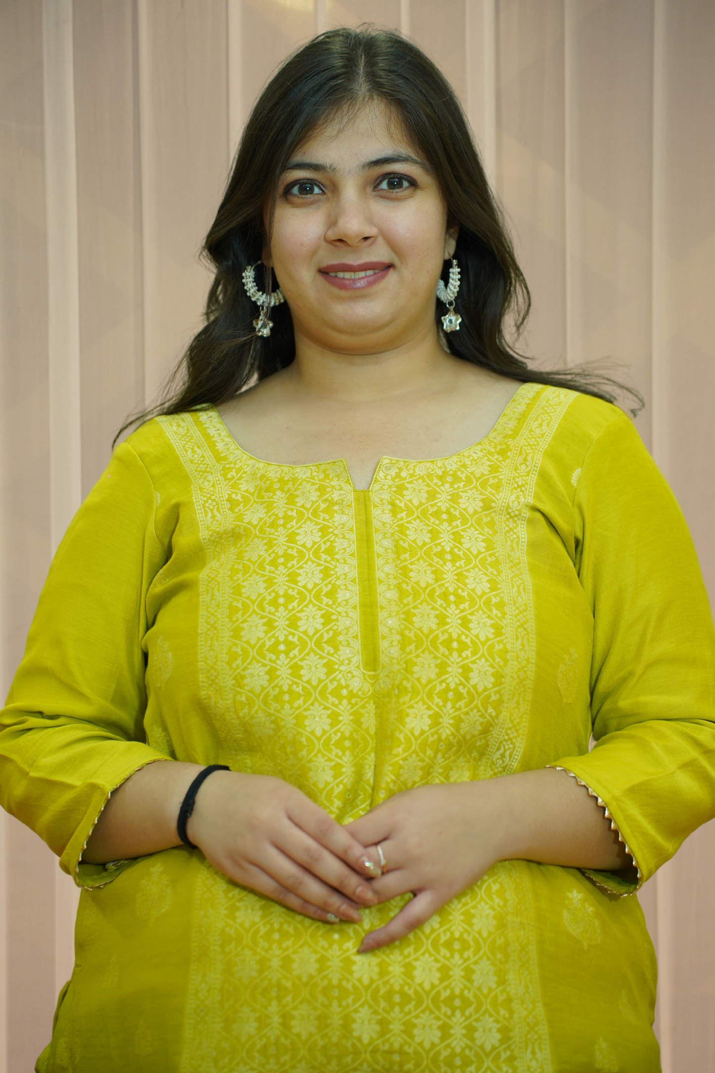 Mustard Olive Jacquard Linen Suit