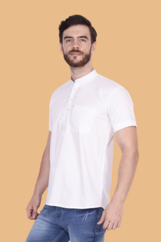 Buy Plus Size Embroidered Short Kurta At Apella | Sizes XS to 10 XL | India | Free Delivery | Customized