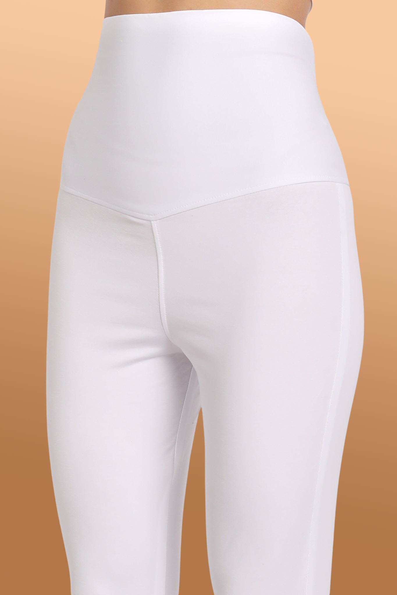 Buy Plus Size White Tummy Tucker Jeggings At Apella | Sizes XS to 10 XL | India | Free Delivery | Customized