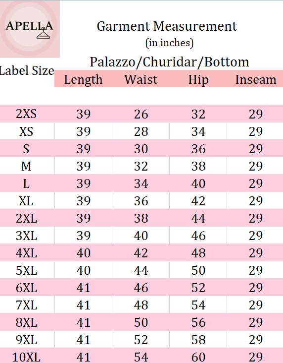 Buy Plus Size Blue Ribbon Detailed Cotton Palazzo At Apella | Sizes XS to 10 XL | India | Free Delivery | Customized