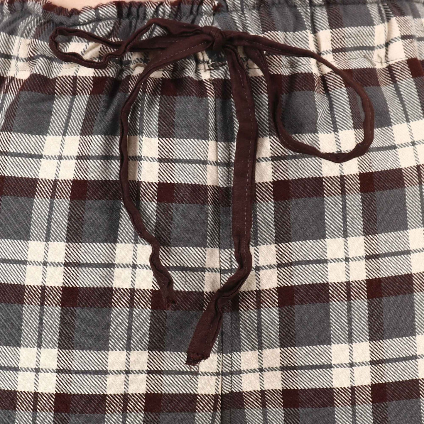 Buy Plus Size Brown Checked Woollen Pajama At Apella | Sizes XS to 10 XL | India | Free Delivery | Customized