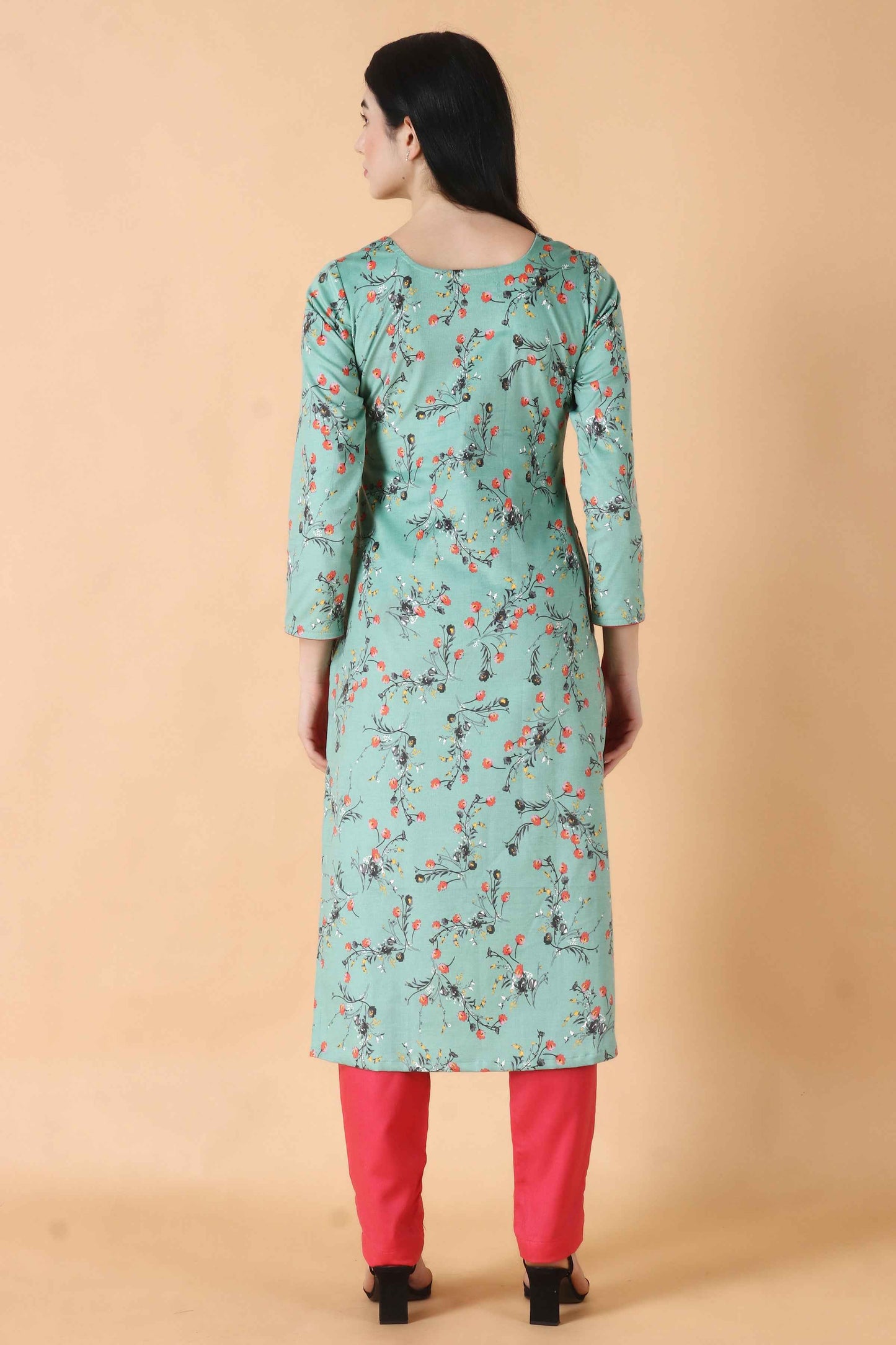 Green Corduroy Kurta