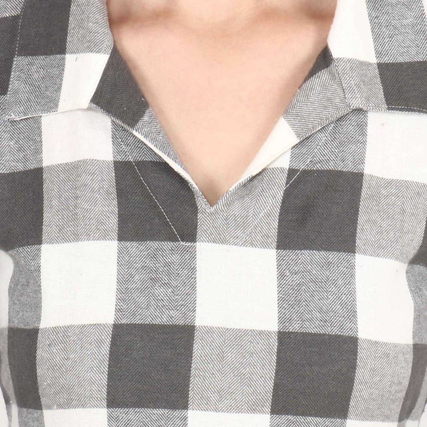 Buy Plus Size Grey Check Woollen Night Suit At Apella | Sizes XS to 10 XL | India | Free Delivery | Customized