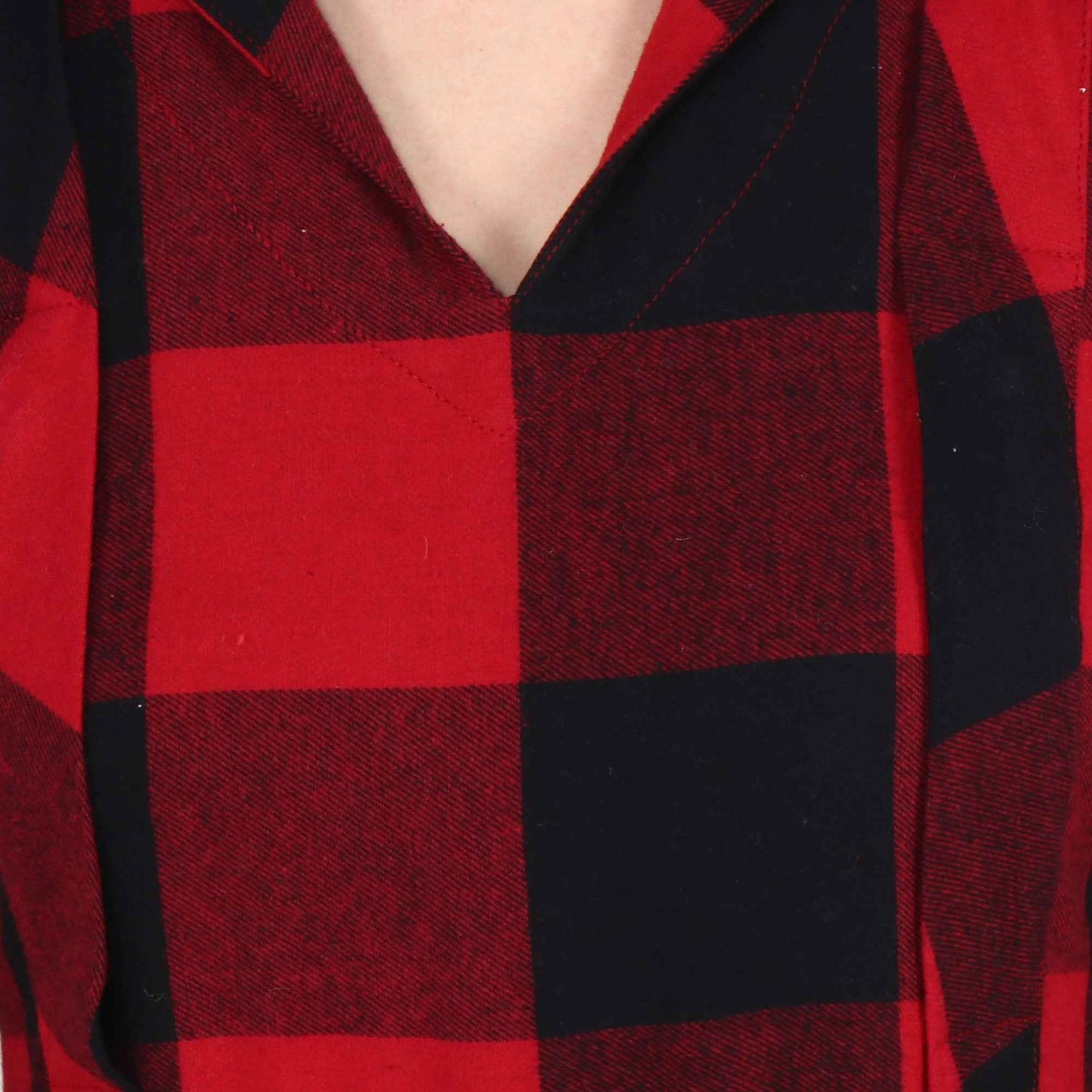 Buy Plus Size Red Check Woollen Dress At Apella | Sizes XS to 10 XL | India | Free Delivery | Customized