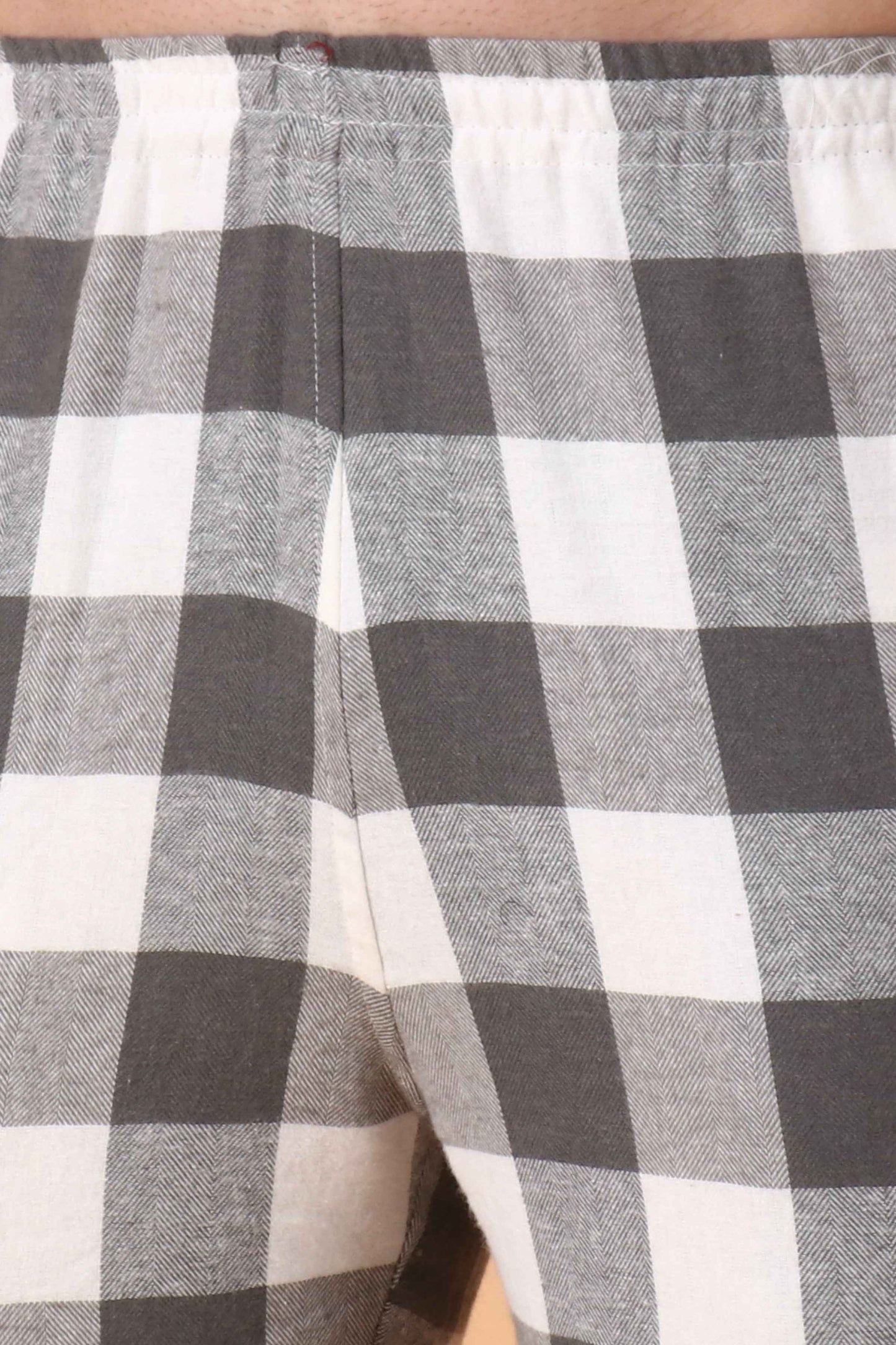 Buy Plus Size Grey Checked Woollen Pajama At Apella | Sizes XS to 10 XL | India | Free Delivery | Customized