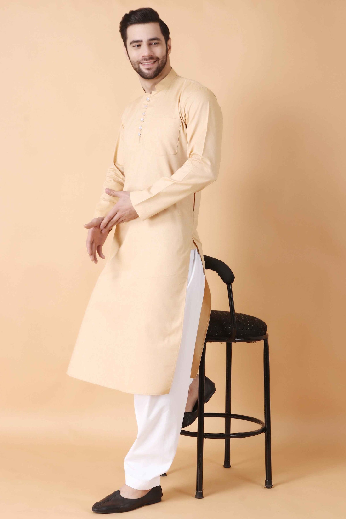Buy Plus Size Sauve Cotton Kurta Pajama At Apella | Sizes XS to 10 XL | India | Free Delivery | Customized