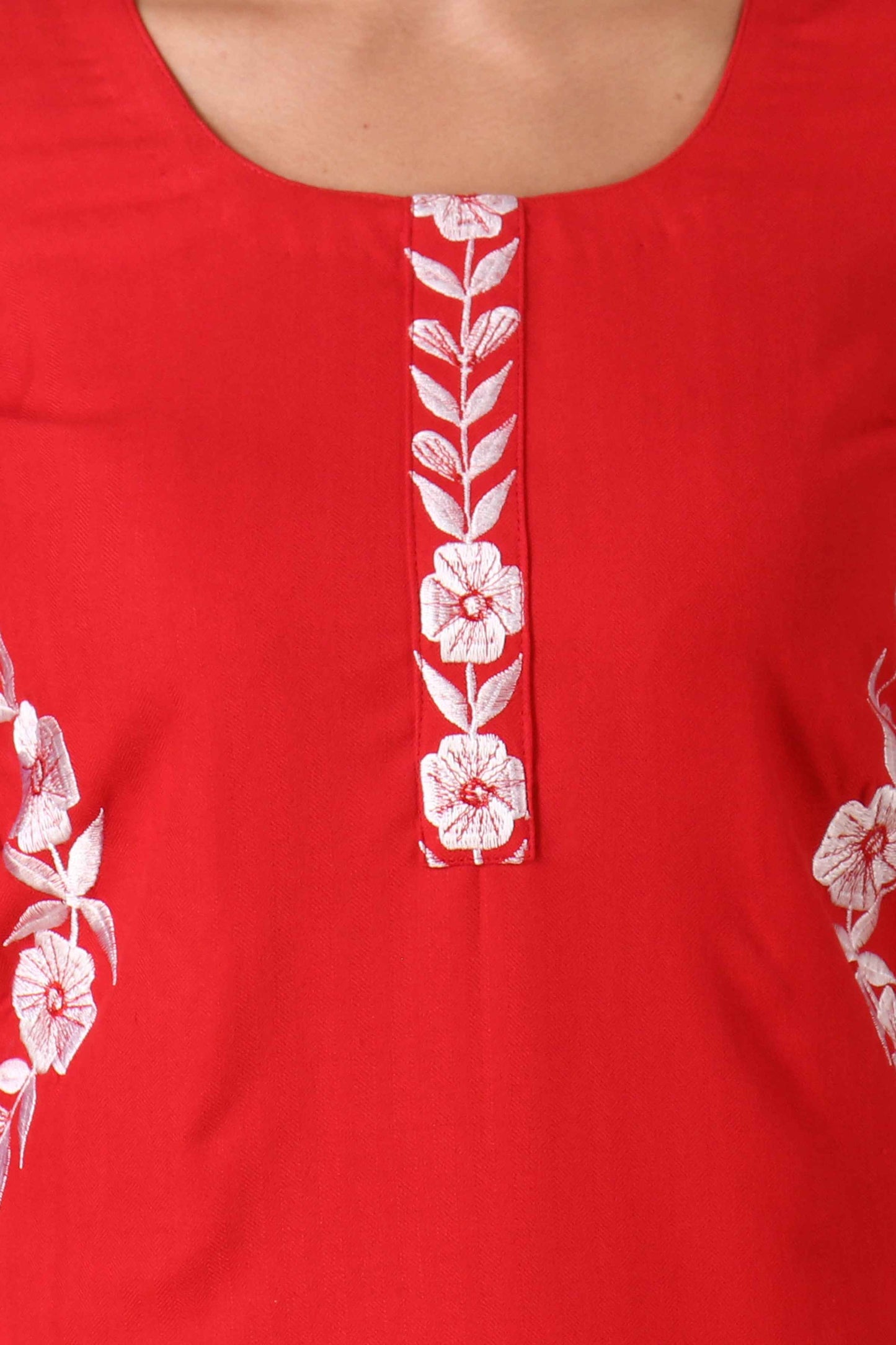 Buy Plus Size Fiery Tomato Woollen Kurta Set At Apella | Sizes XS to 10 XL | India | Free Delivery | Customized