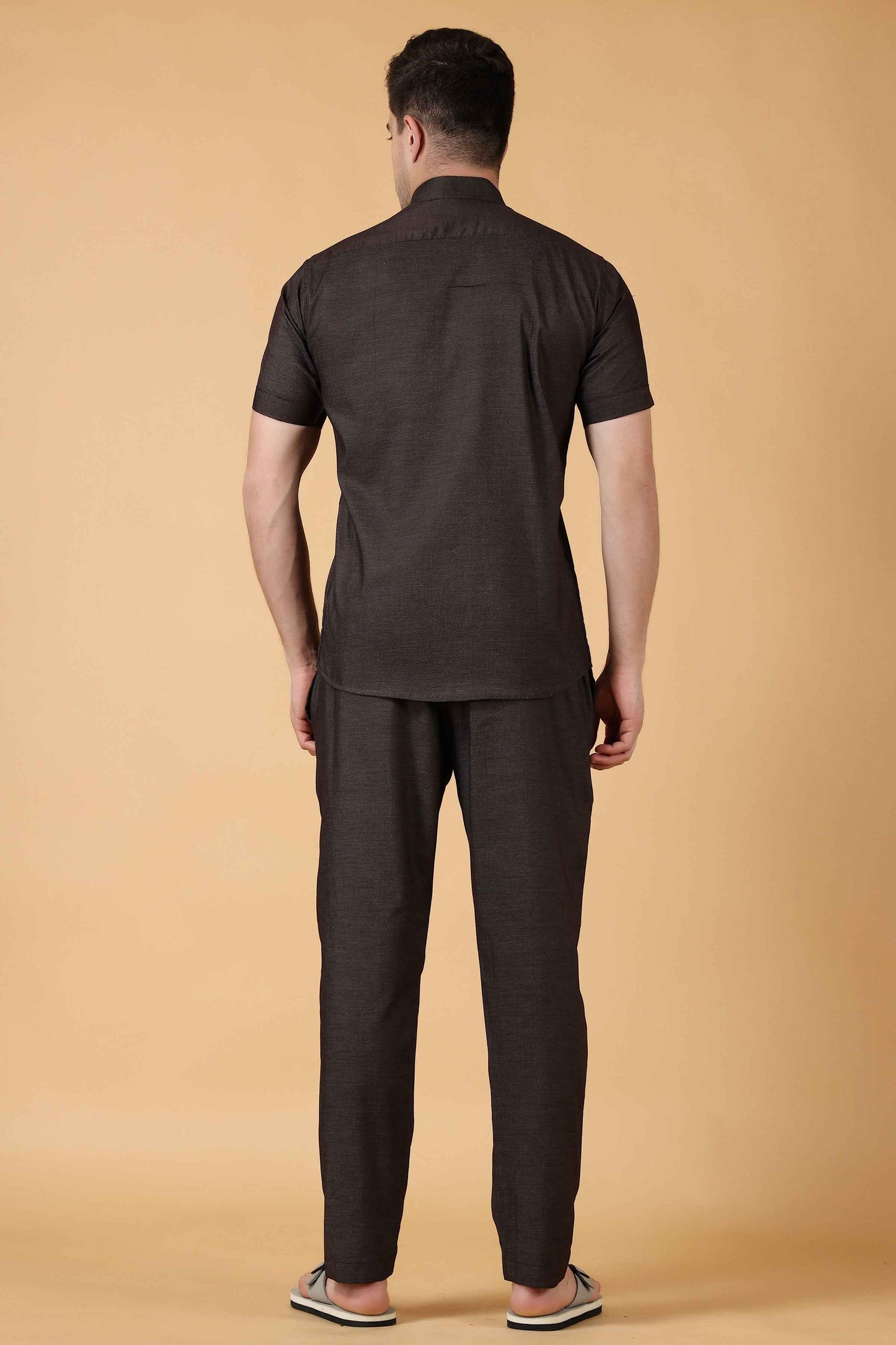 Buy Plus Size Smoky Black Lounge Wear Set At Apella | Sizes XS to 10 XL | India | Free Delivery | Customized