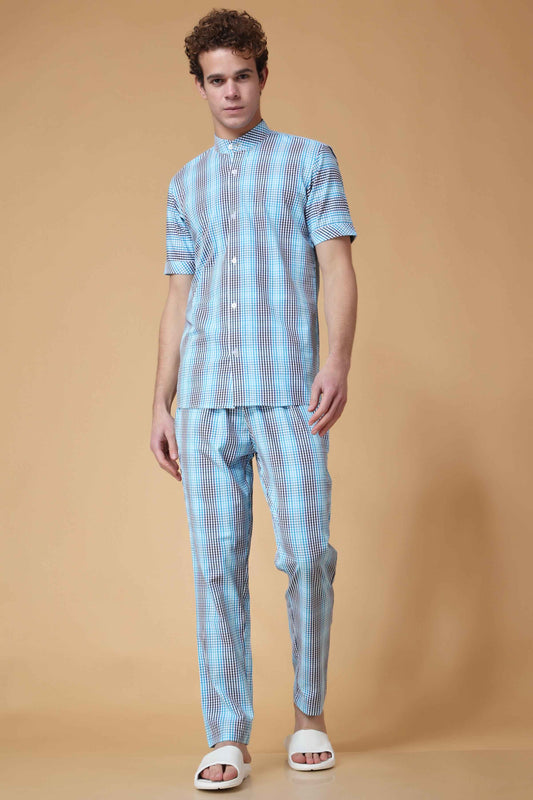 Buy Plus Size All The Blues Lounge Wear Set At Apella | Sizes XS to 10 XL | India | Free Delivery | Customized