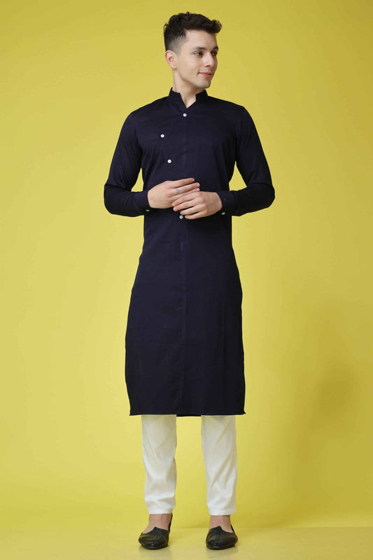 Buy Plus Size Midnight Tale Cotton Kurta At Apella | Sizes XS to 10 XL | India | Free Delivery | Customized