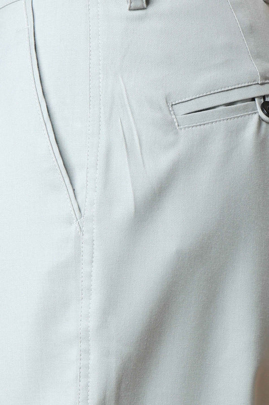 Buy Plus Size Misty Grey Formal Trousers At Apella | Sizes XS to 10 XL | India | Free Delivery | Customized