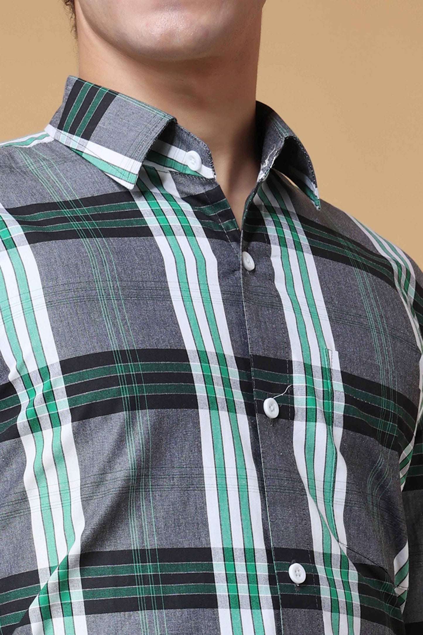 Buy Plus Size Willow Groove Cotton Shirt At Apella | Sizes XS to 10 XL | India | Free Delivery | Customized