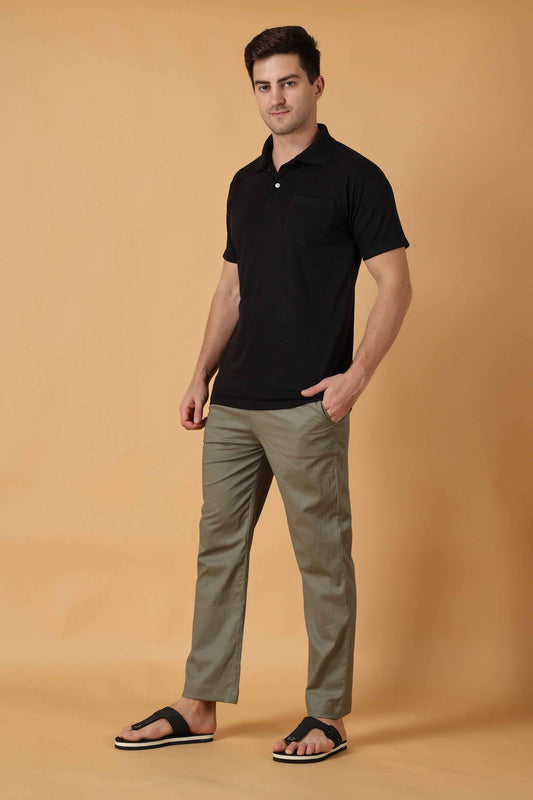 Buy Plus Size Moss Green Cotton Pant Pajama At Apella | Sizes XS to 10 XL | India | Free Delivery | Customized