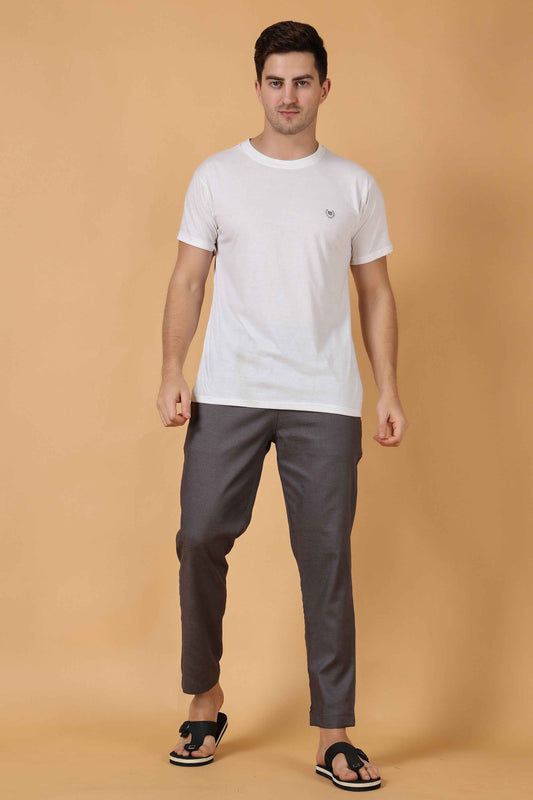 Buy Plus Size Bubble Grey Cotton Pajama Pants At Apella | Sizes XS to 10 XL | India | Free Delivery | Customized