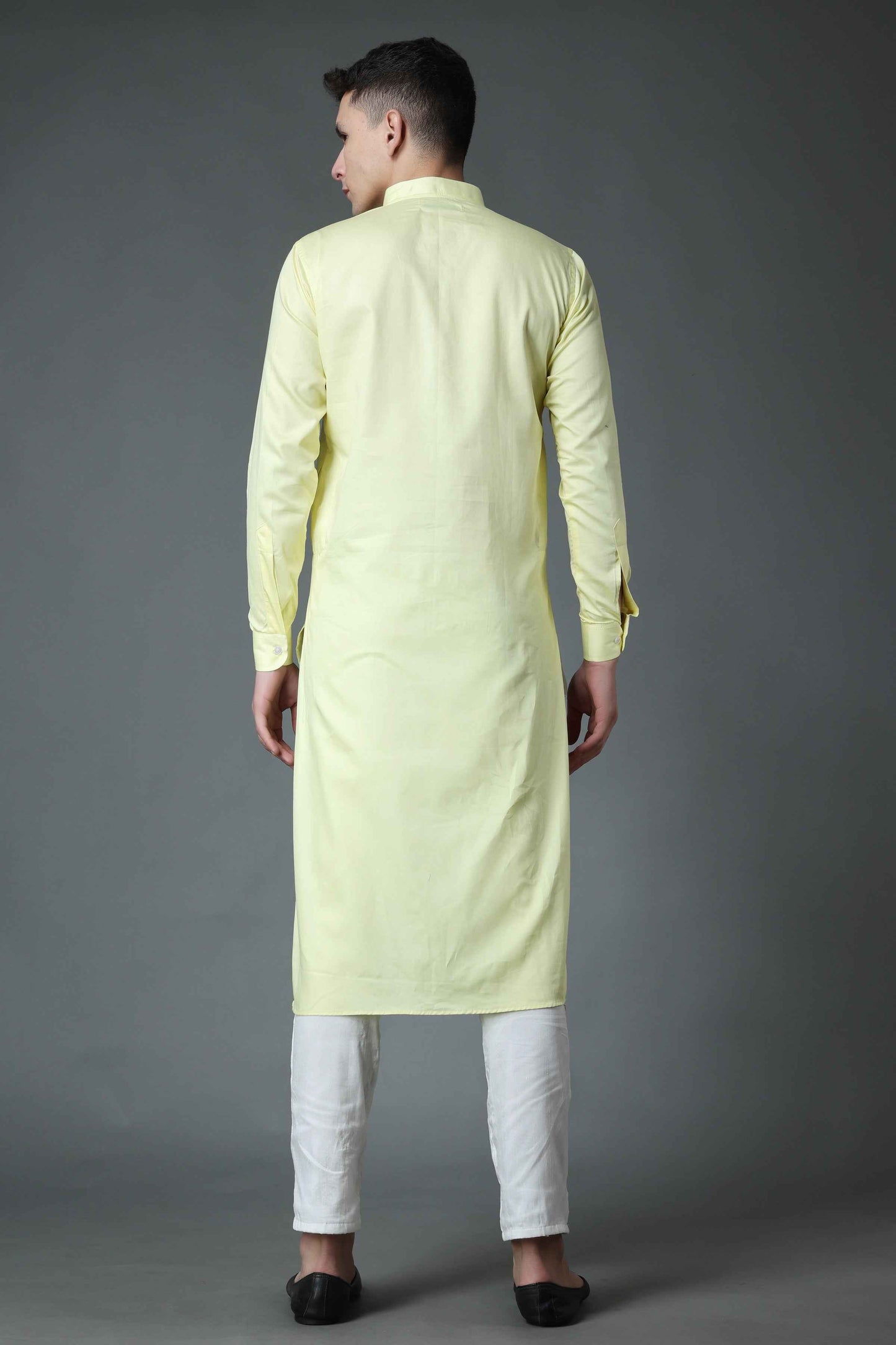 Buy Plus Size Lemon Ice Cotton Kurta At Apella | Sizes XS to 10 XL | India | Free Delivery | Customized