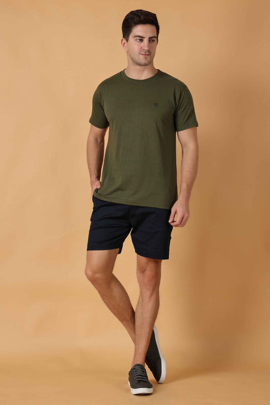 Buy Plus Size Navy Blue Cotton Lycra Shorts At Apella | Sizes XS to 10 XL | India | Free Delivery | Customized