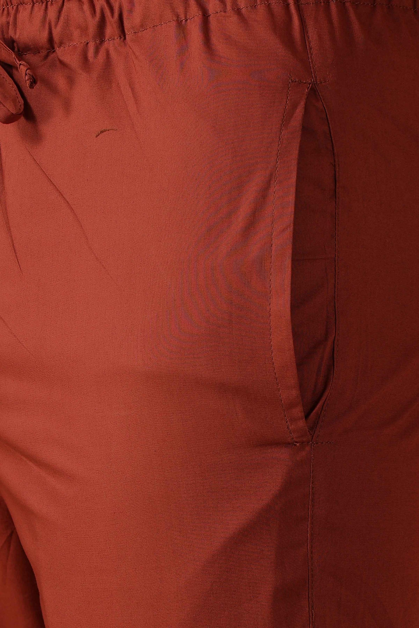 Buy Plus Size Rust Cotton Pant Pajama At Apella | Sizes XS to 10 XL | India | Free Delivery | Customized