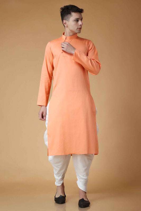 Buy Plus Size Thought-of-You Peach Kurta At Apella | Sizes XS to 10 XL | India | Free Delivery | Customized