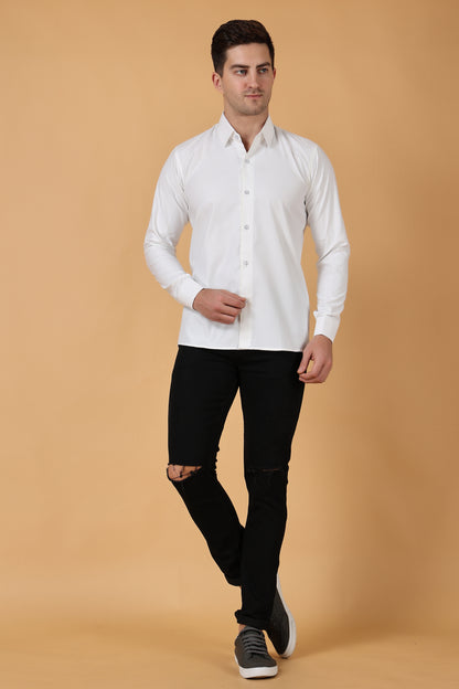 White Formal Shirt For Men