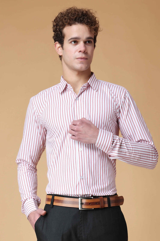 Buy Plus Size Nautical Red Striped Shirt At Apella | Sizes XS to 10 XL | India | Free Delivery | Customized