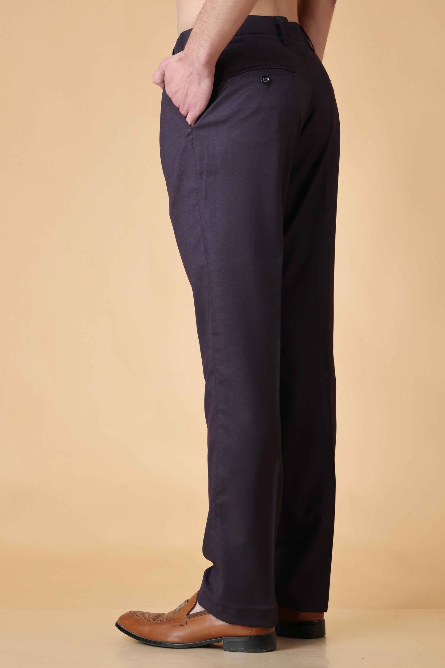 Buy Plus Size Country Wine Formal Trousers At Apella | Sizes XS to 10 XL | India | Free Delivery | Customized