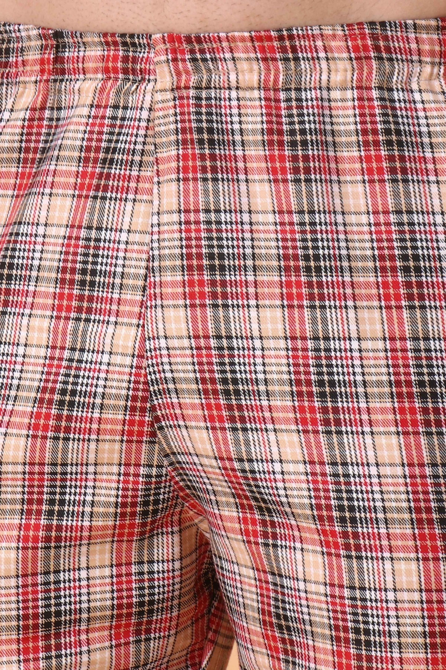 Buy Plus Size Red Grid Woollen Pajama At Apella | Sizes XS to 10 XL | India | Free Delivery | Customized
