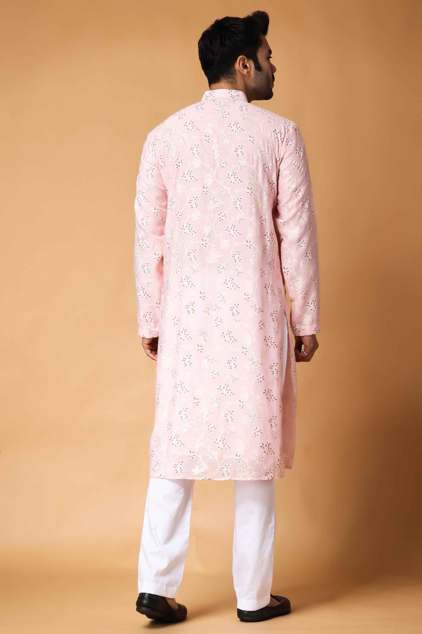 Buy Plus Size Breezy Pink Printed Kurta Pajama At Apella | Sizes XS to 10 XL | India | Free Delivery | Customized