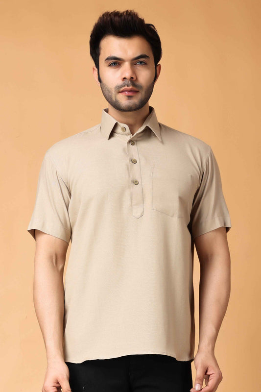 Buy Plus Size Earthy Cotton Linen Short Kurta At Apella | Sizes XS to 10 XL | India | Free Delivery | Customized