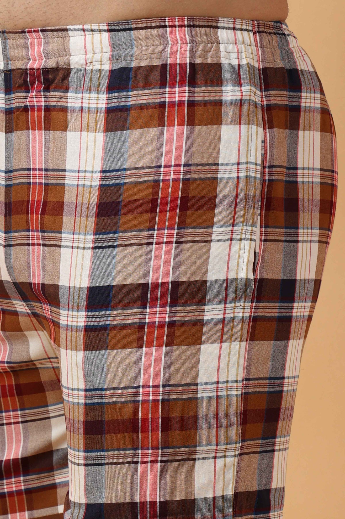 Buy Plus Size Rustic Brown Poplin Cotton Shorts At Apella | Sizes XS to 10 XL | India | Free Delivery | Customized