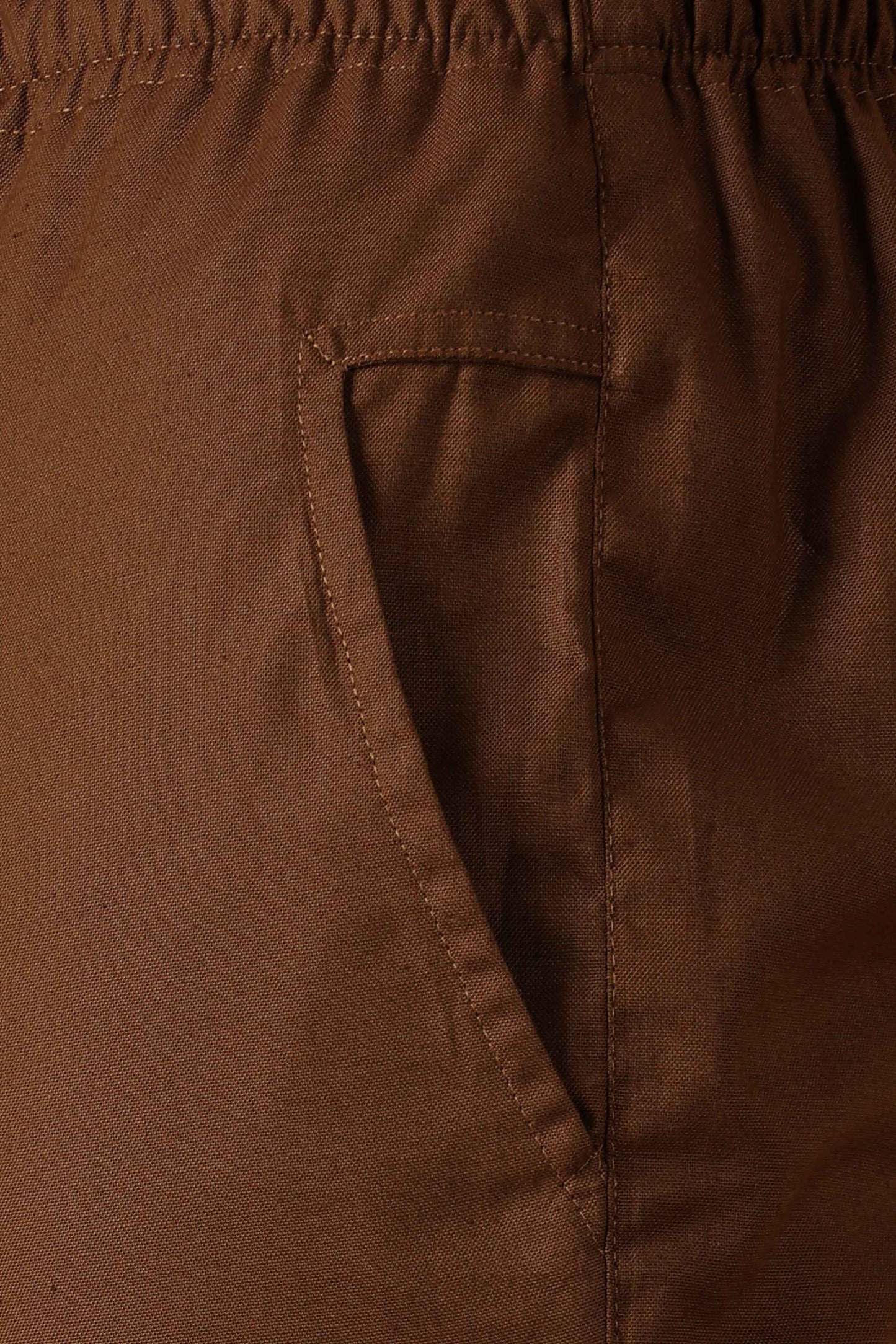 Buy Plus Size Brown Cotton Shorts At Apella | Sizes XS to 10 XL | India | Free Delivery | Customized