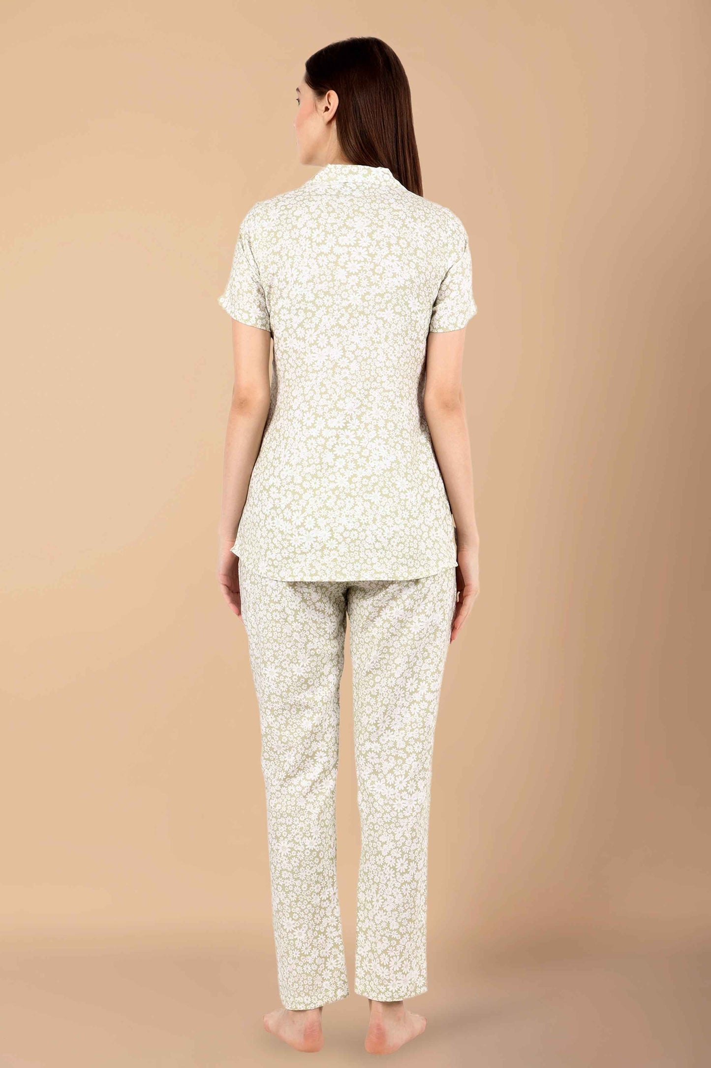 Buy Plus Size Muted Floral Night Suit At Apella | Sizes XS to 10 XL | India | Free Delivery | Customized