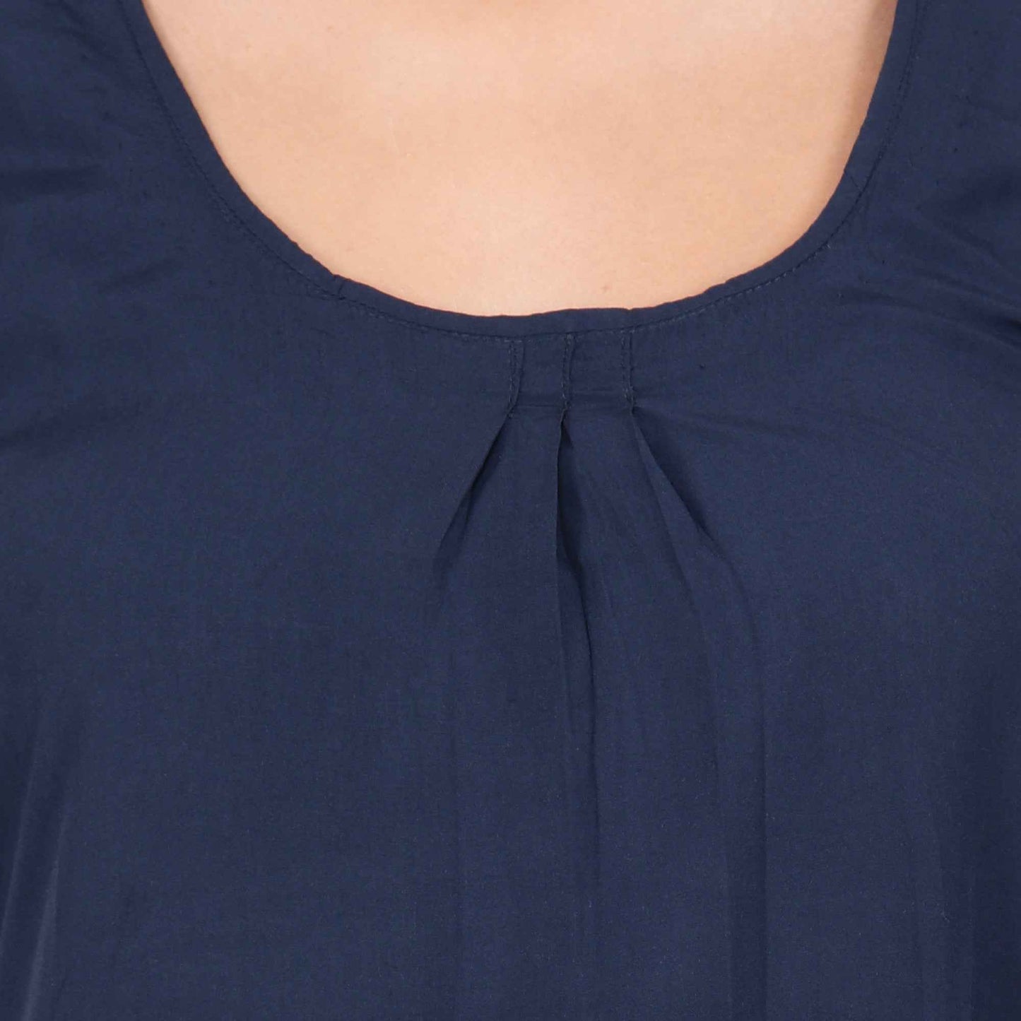 Buy Plus Size Blue Rayon Nighty At Apella | Sizes XS to 10 XL | India | Free Delivery | Customized