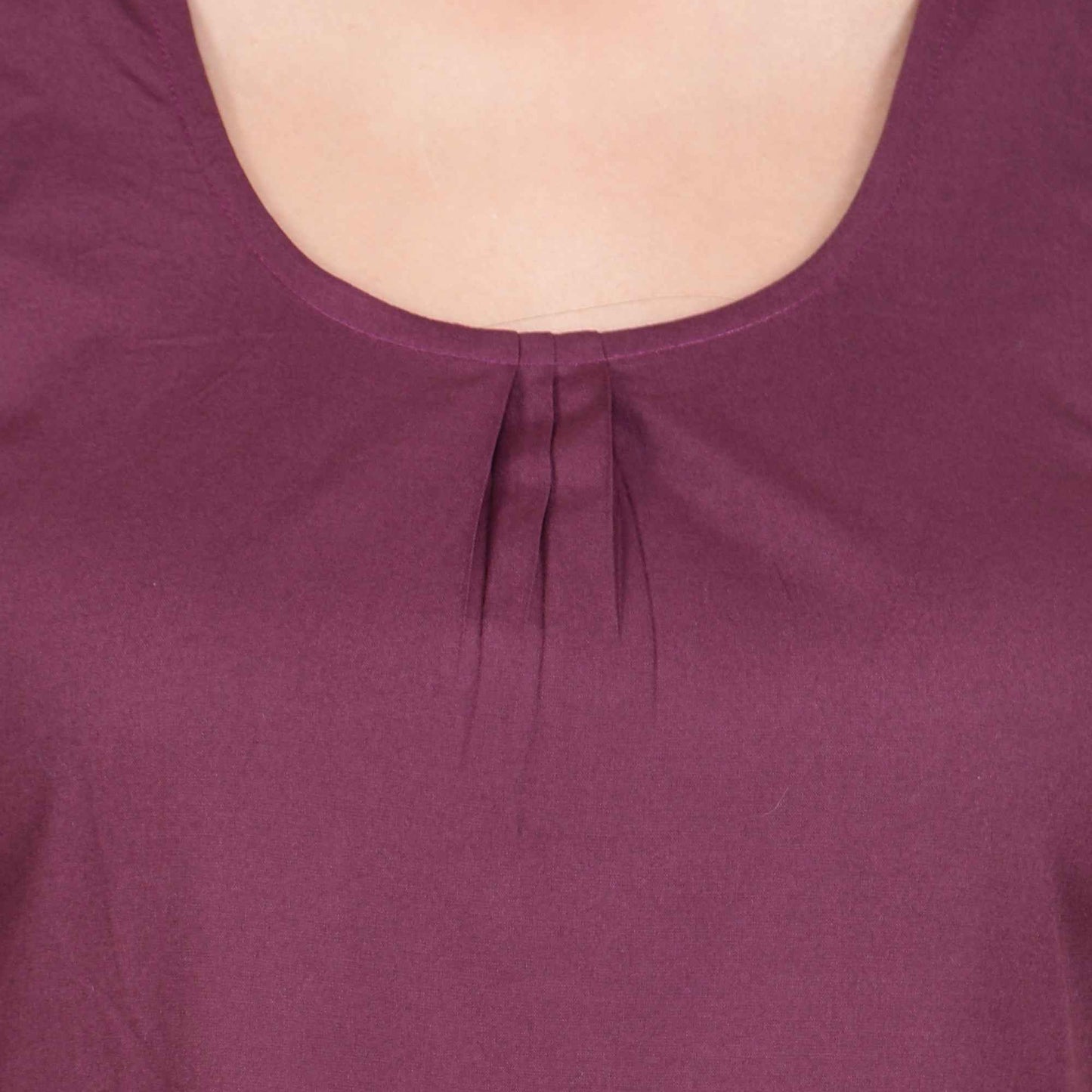 Buy Plus Size Maroon Rayon Nighty At Apella | Sizes XS to 10 XL | India | Free Delivery | Customized