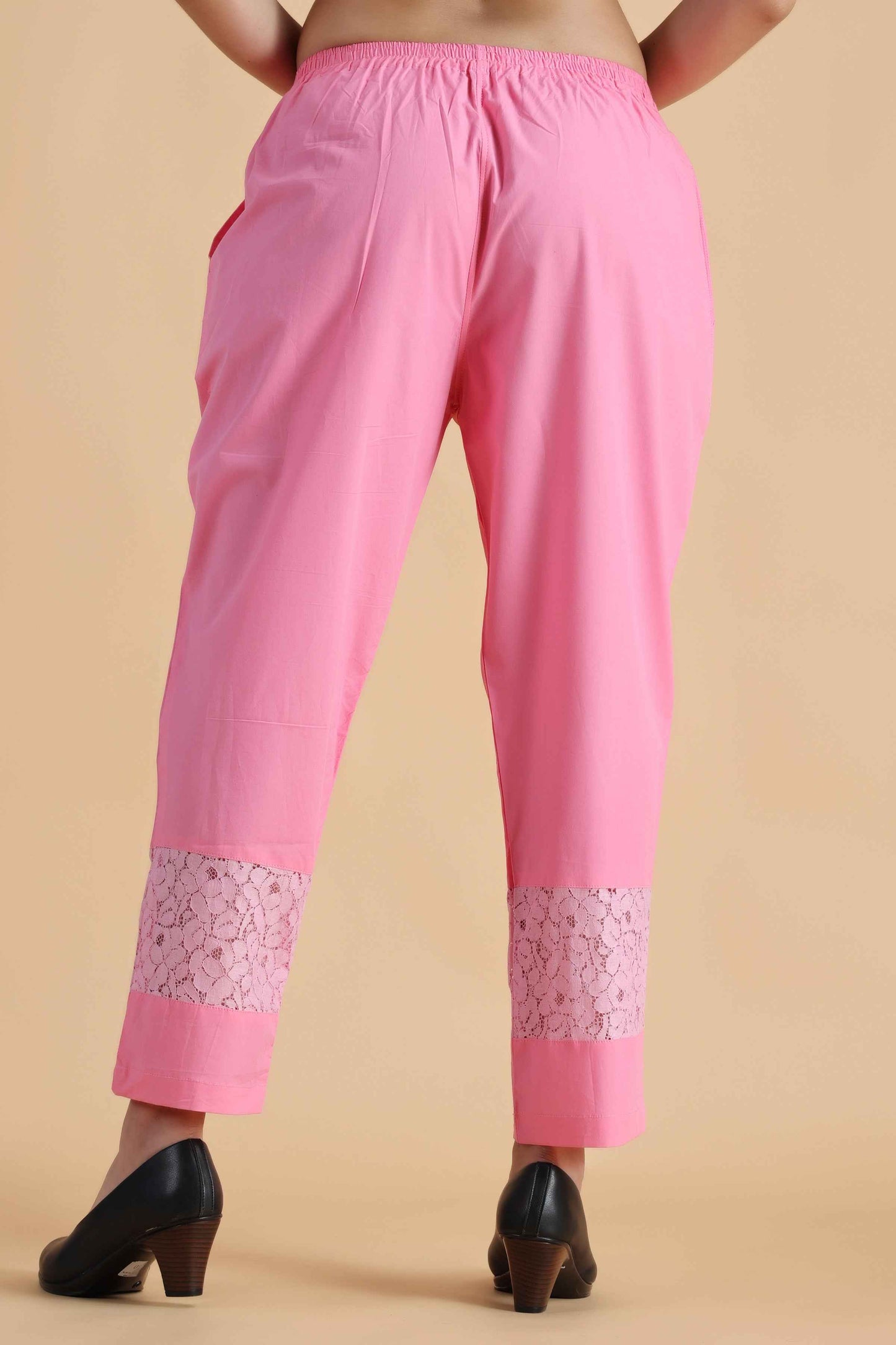 Buy Plus Size Cherry Touch Detailed Cotton Palazzo At Apella | Sizes XS to 10 XL | India | Free Delivery | Customized