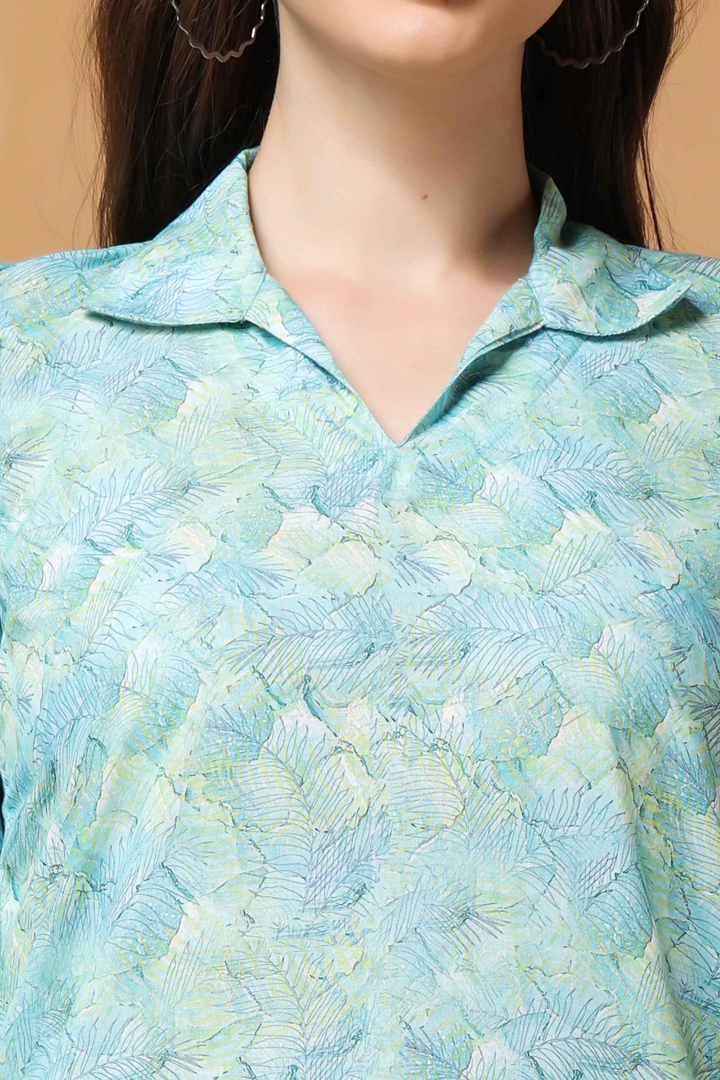 Buy Plus Size Ocean Breeze Modal Short Kurta At Apella | Sizes XS to 10 XL | India | Free Delivery | Customized