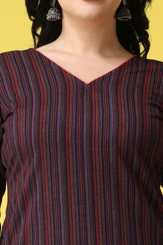 Buy Plus Size Black Grape Woollen Kurta At Apella | Sizes XS to 10 XL | India | Free Delivery | Customized