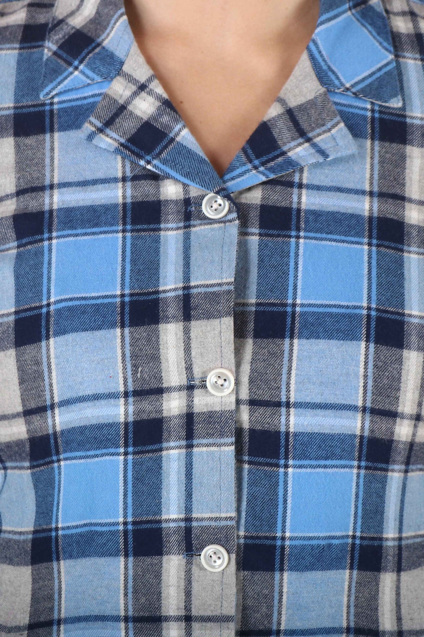 Buy Plus Size Blue Checked Woollen Kurta At Apella | Sizes XS to 10 XL | India | Free Delivery | Customized