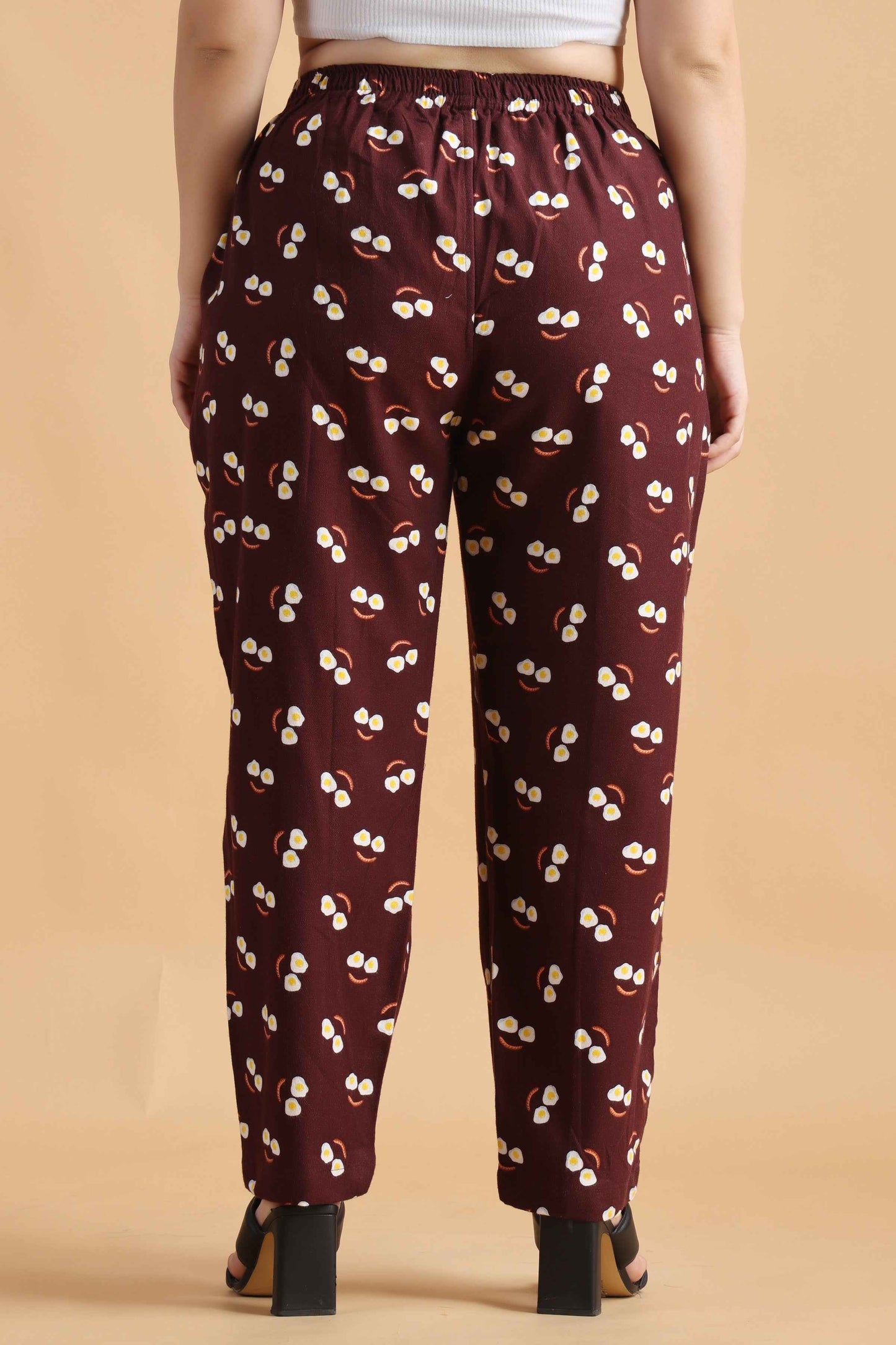 Buy Plus Size Sugar Cane Printed Woollen Pajama At Apella | Sizes XS to 10 XL | India | Free Delivery | Customized