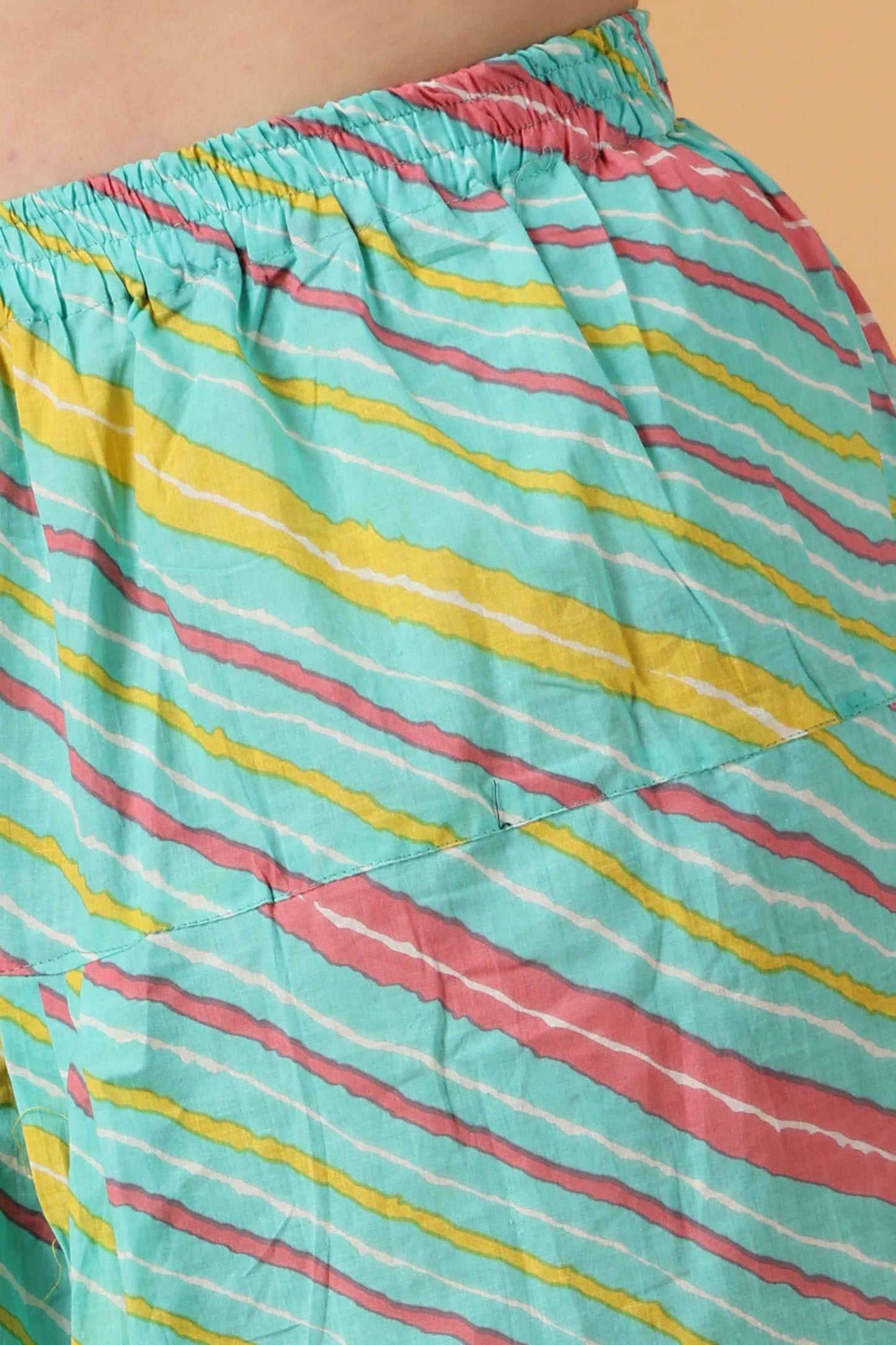 Buy Plus Size Ice Green Lehriya Afghani Salwar At Apella | Sizes XS to 10 XL | India | Free Delivery | Customized