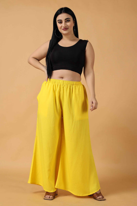 Buy Plus Size Rayon Loose Palazzo At Apella | Sizes XS to 10 XL | India | Free Delivery | Customized